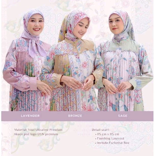 DYN - Ophelia Scarf DYN SIGNATURE Hijab Persegi Kerudung segiempat DYN CLOTHINGLINE