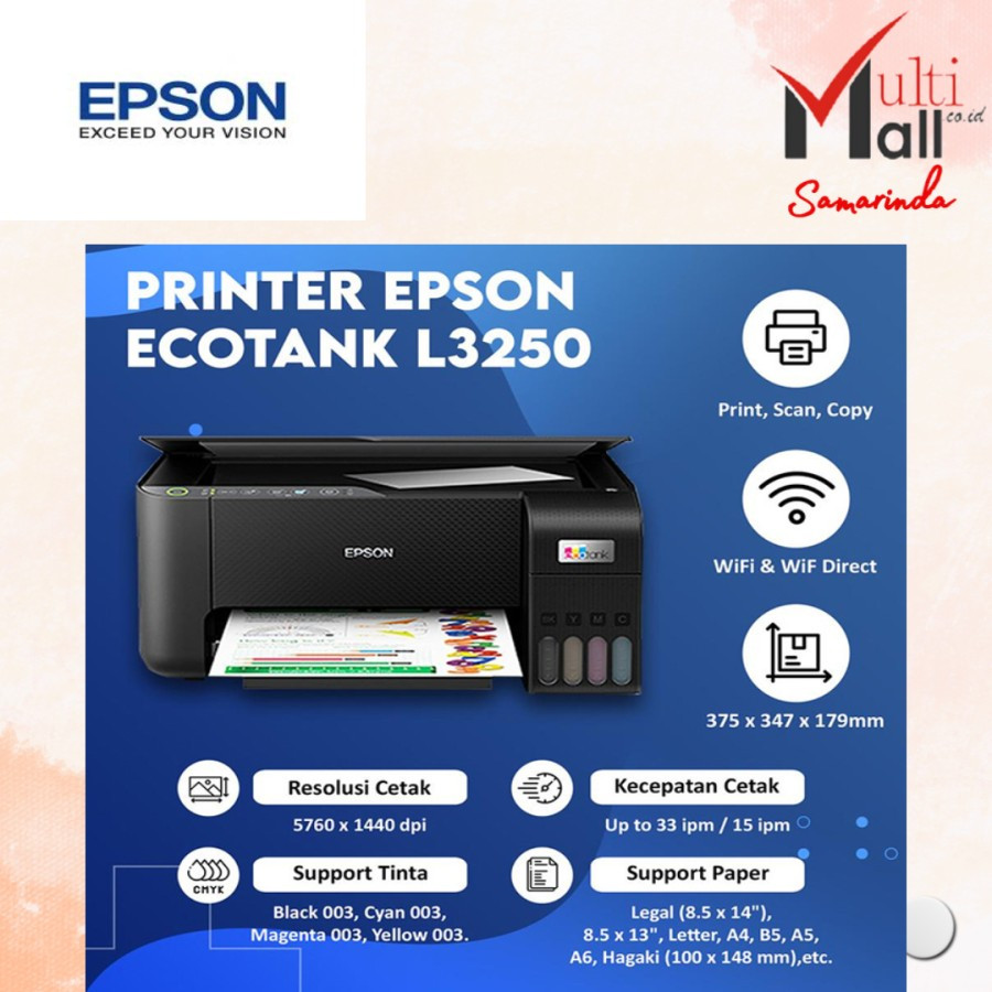 printer epson l3250 ecotank wifi