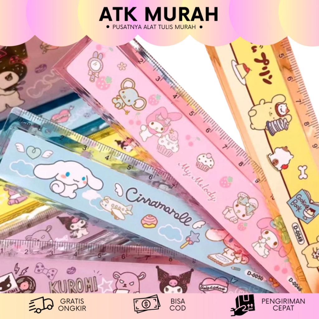 

PENGGARIS 15CM SANRIO RULER LUCU ALAT TULIS SEKOLAH MOTIF IMUT KADO UNIK MURAH TERJANGKAU