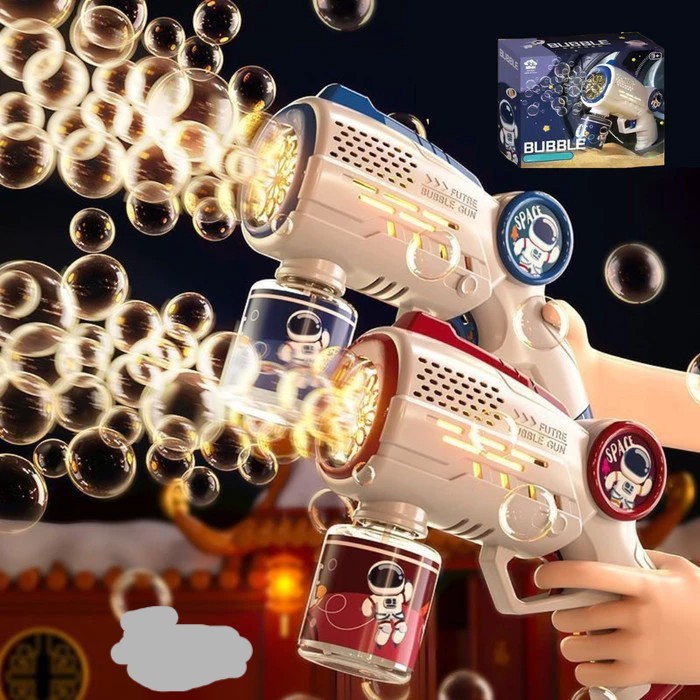 Mainan Gelembung Pistol Bubble Sabun Otomatis Anak Besar Tembakan Balon Kado Ulang Tahun