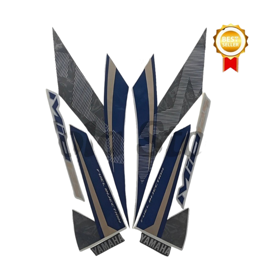 Stiker Striping Mio M3 2018 Hitam Biru List Stiker Standar Mio M3 2018 Striping Standar Mio M3 2018