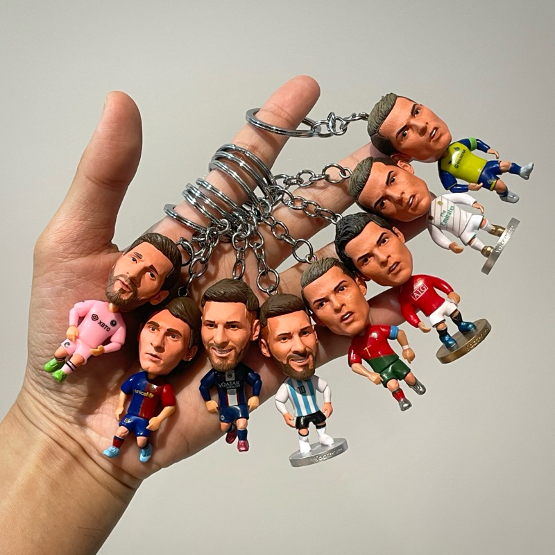 Gantungan Kunci Figure Pemain Sepakbola Soccerwe Football Figure Keychain Kylian Mbappe Cristiano