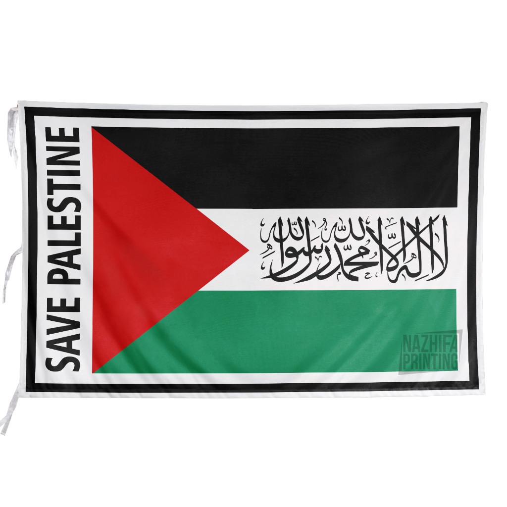Nazhifa Printing - Bendera Palestina / Gaza Flag / Save Palestine / Palestin Flag / Palestine Flag