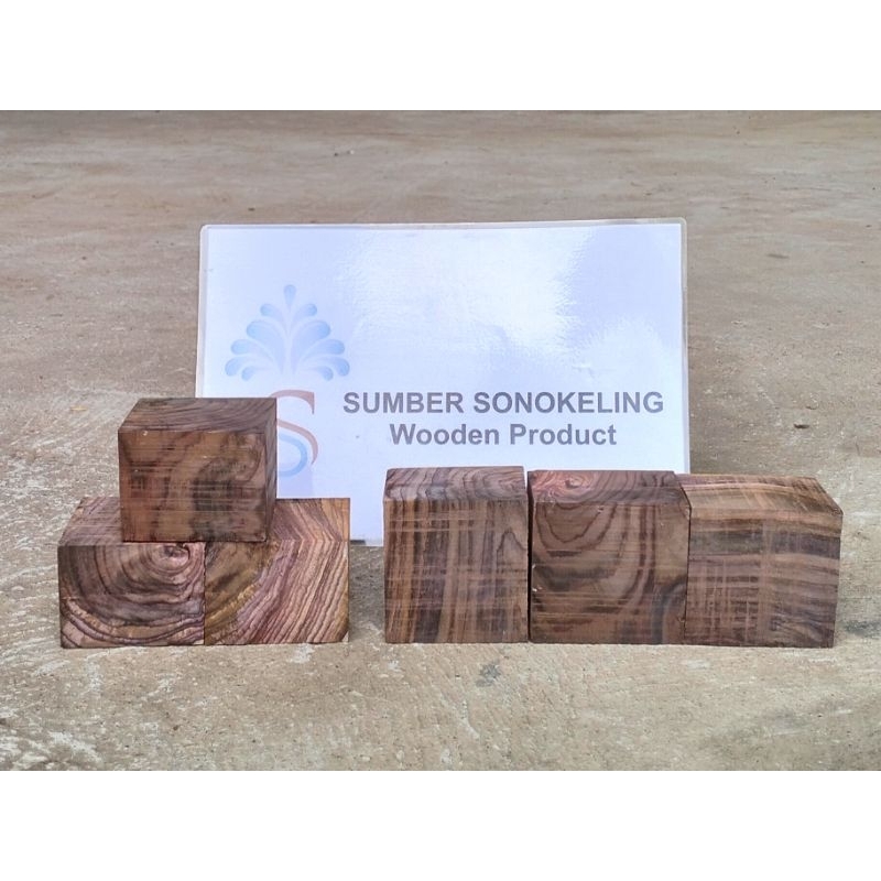 Kayu SONOKELING Balok Kubus 6cm