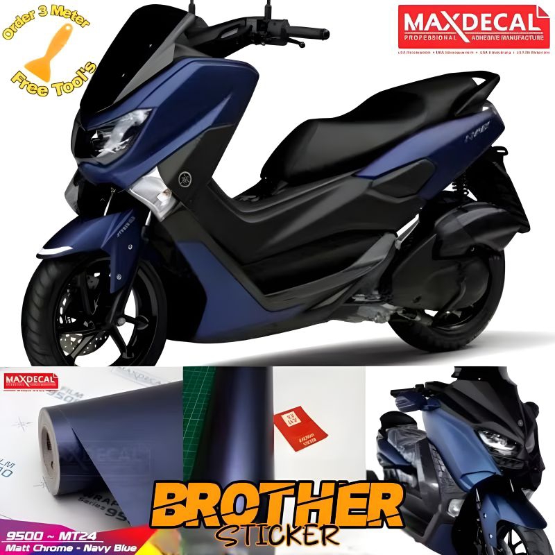 stiker skotlet biru navy matt chrome sticker scotlite dark blue krom metalik doff scotlet doff krom