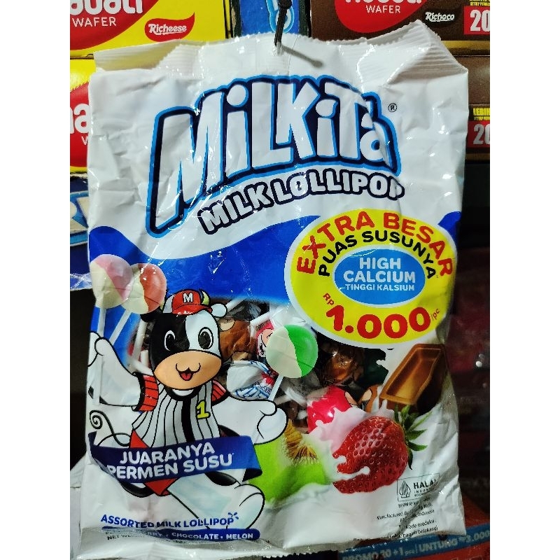 

Milkita Milk Lollipop Aneka Rasa ( 1 bungkus isi 35 pcs )