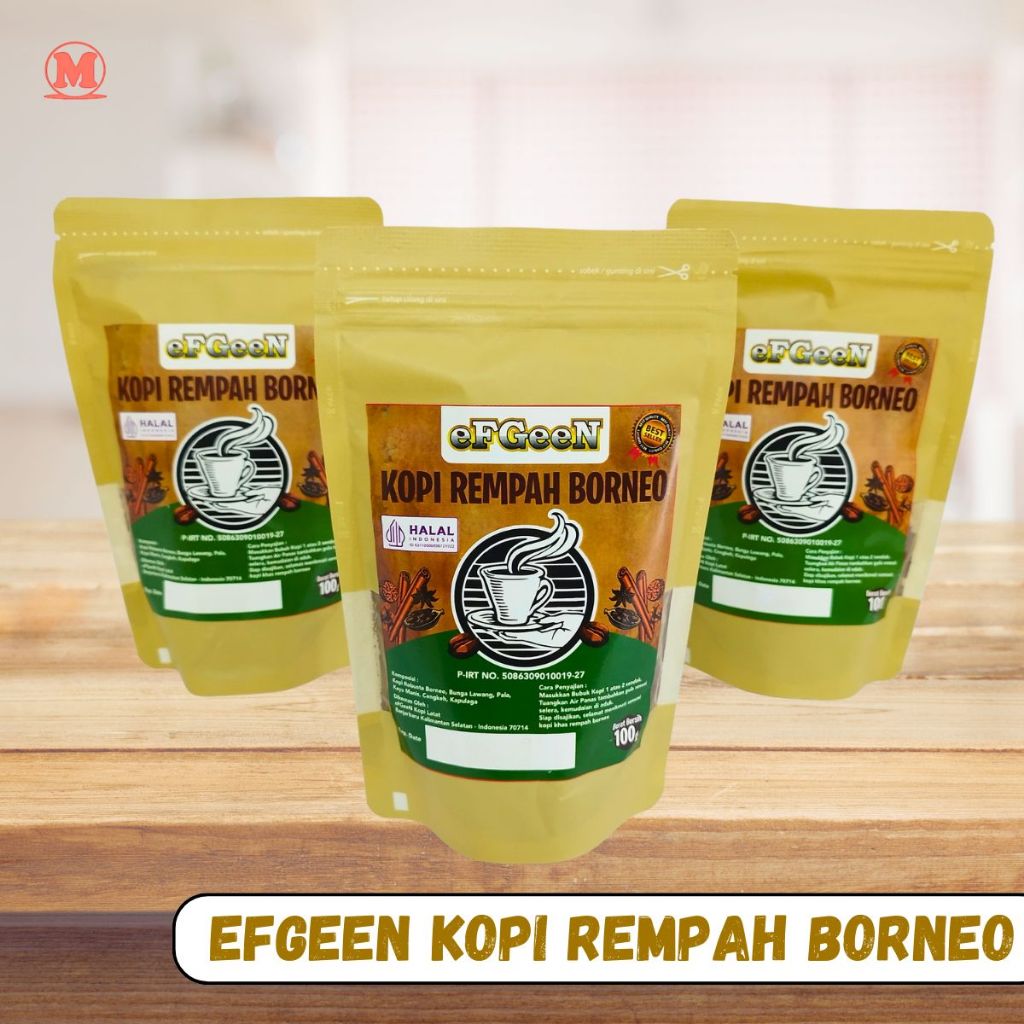 

eFGeen Kopi Rempah Borneo Kemasan Standing Pouch