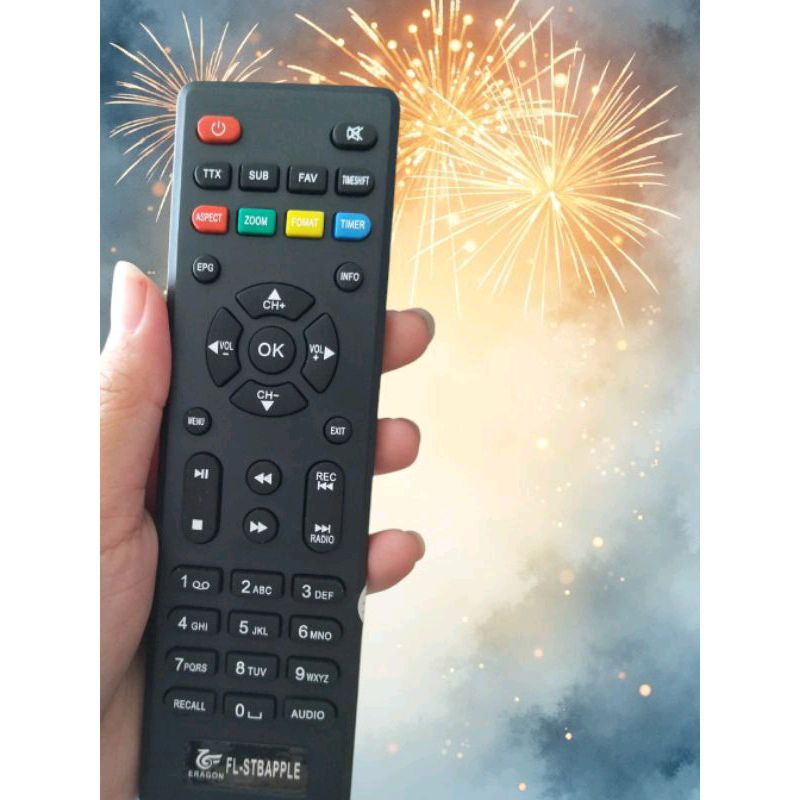 REMOTE REMOT STB DVB T2 MATRIX APPLE MERAH-APPLE HD DVB RECEIVER