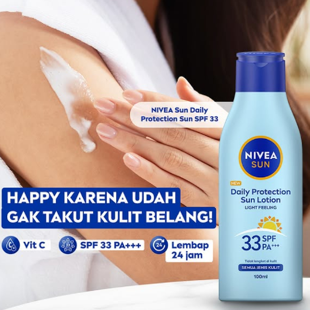 Sunblock Nivea Daily Protection Sun Lotion Spf33 PA+++