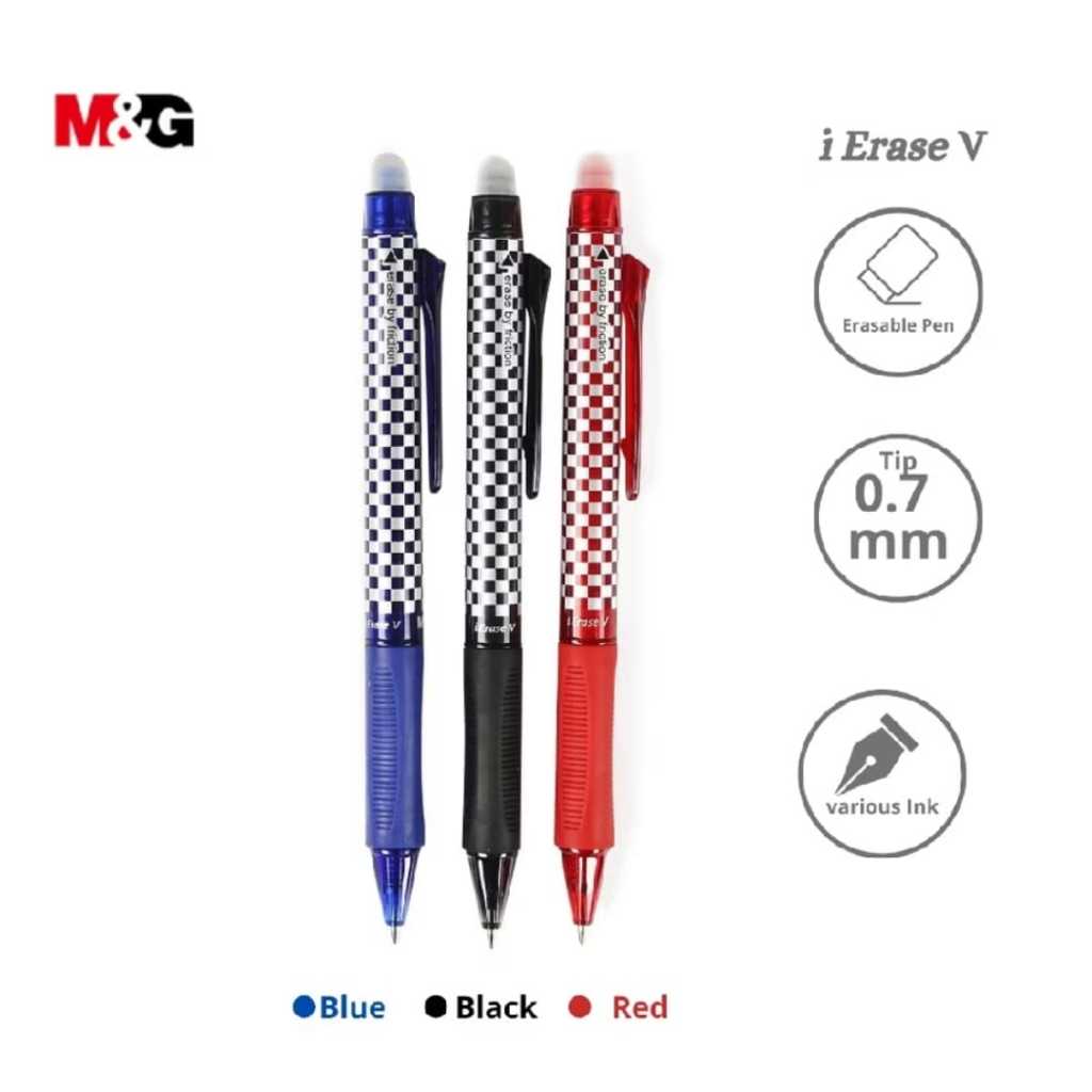 

Gel Pen Hitam Bisa Dihapus M&G AKPH3271 i Erase V Pen 0.7mm