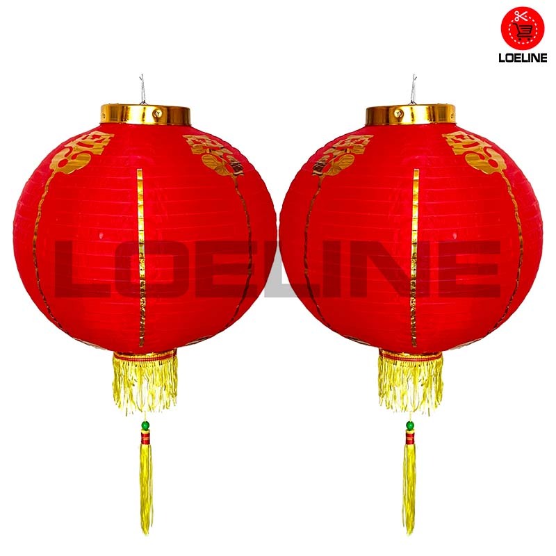 Lampion 20 Inch 50 cm set isi 2 Kain Polos Imlek Sincia Murah Bagus