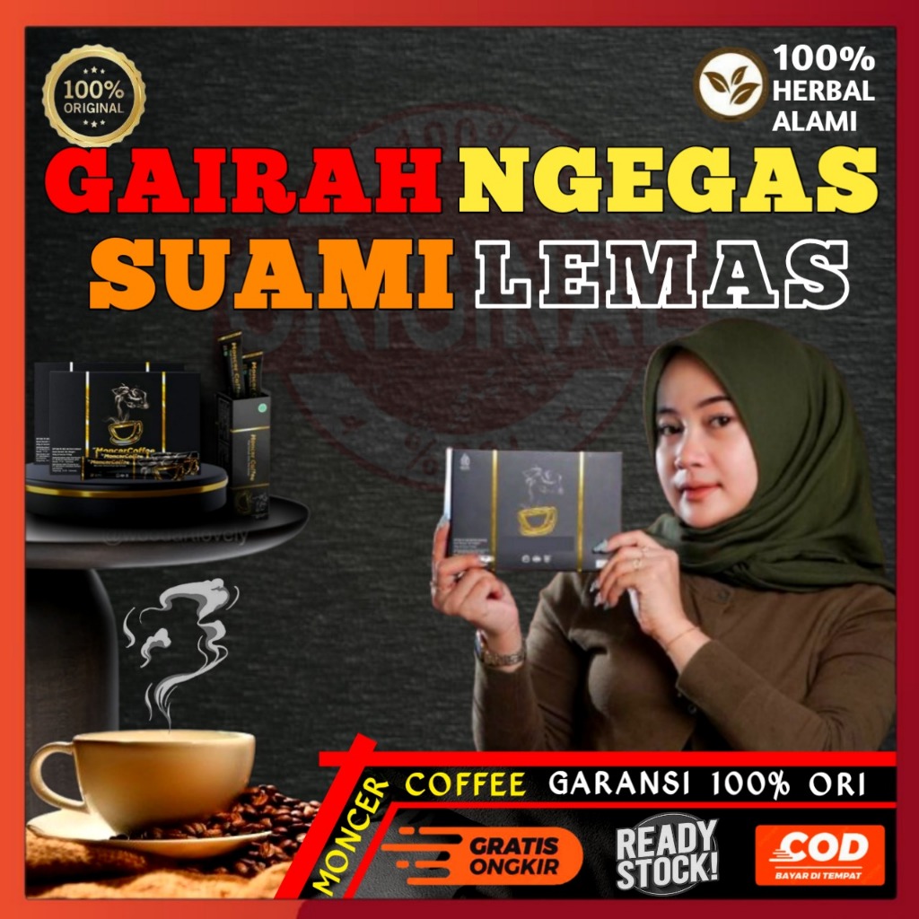 

CoffeMonceerr ORIGINAL Kopi Stamina Pria Kuat Tahan Lama Siap Ngegas Sampe Lemas 1 Box 8 Sachet BPOM