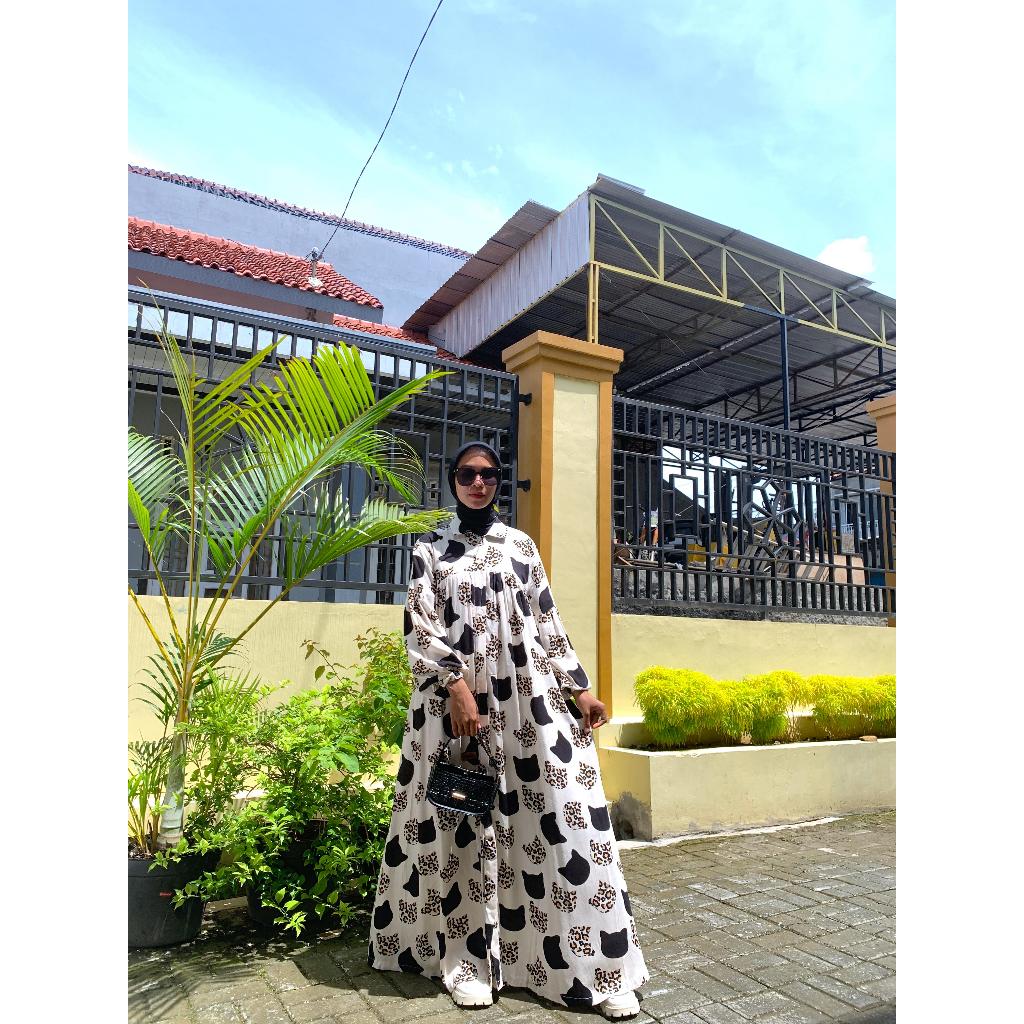 Fateeha - Dress Rayon Kitty | Gamis Rayon Adem | Gamis rayon adem rumahan kekinian