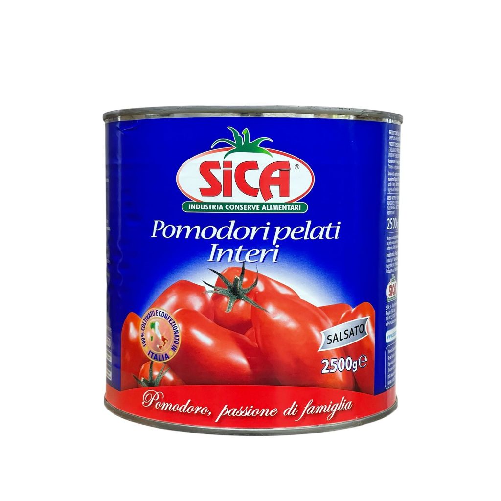 

SICA Pomodori TOMATO PEELED Pelatini Interi Salsa Italia 2500g