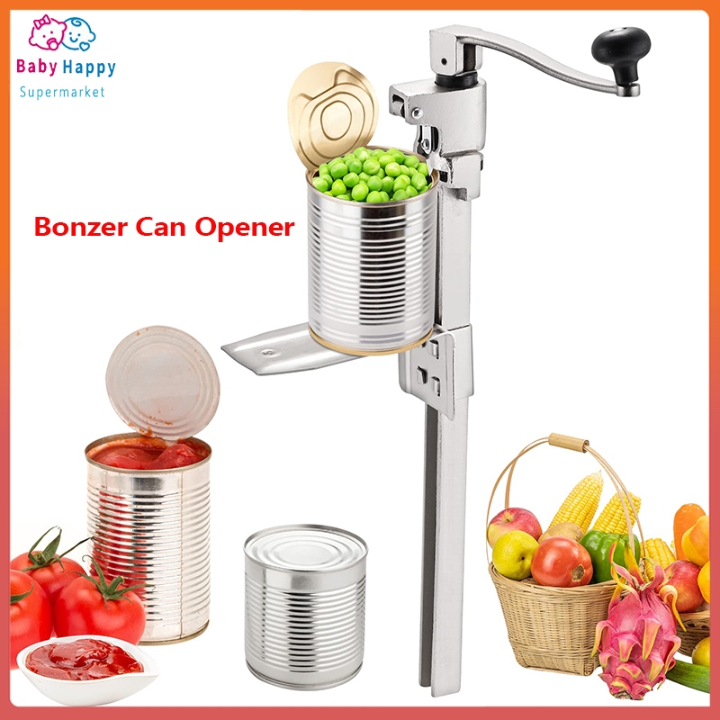 Commercial Can Opener Heavy Duty Holds Manual Table Can Opener with Coated Steel Base Pembuka kaleng