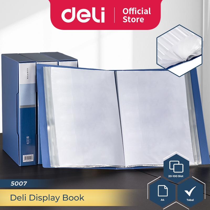 

Deli Display Book / Map Clear Holder / Document Keeper A4 100 Pocket 5007