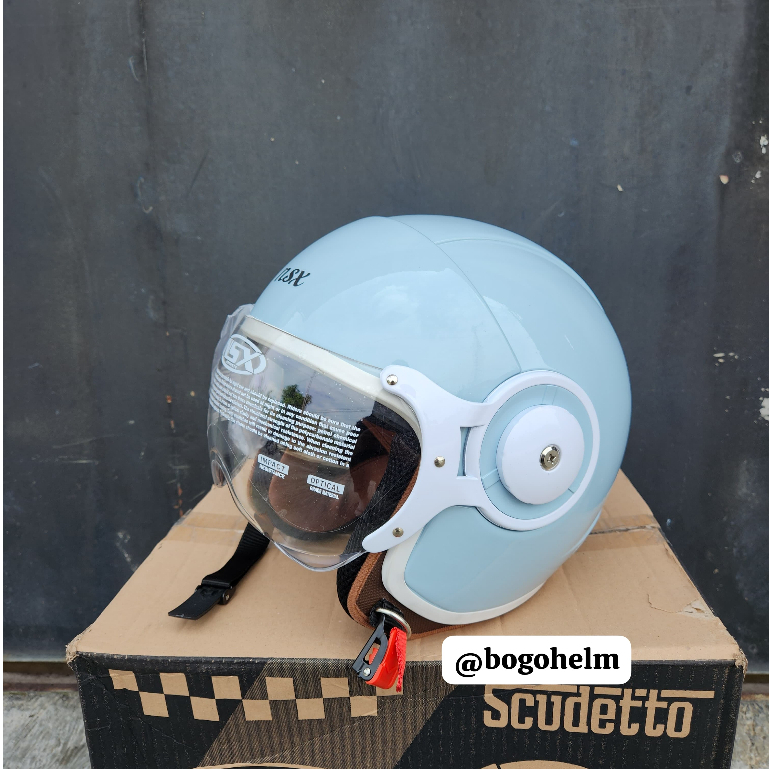 Helm NSX Scudetto I Helm Hijab I Helm Retro Wanita Pria Motor SNI