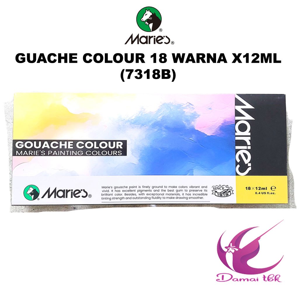 

Maries Guache Color Set Type 7318B 12ml 18 warna