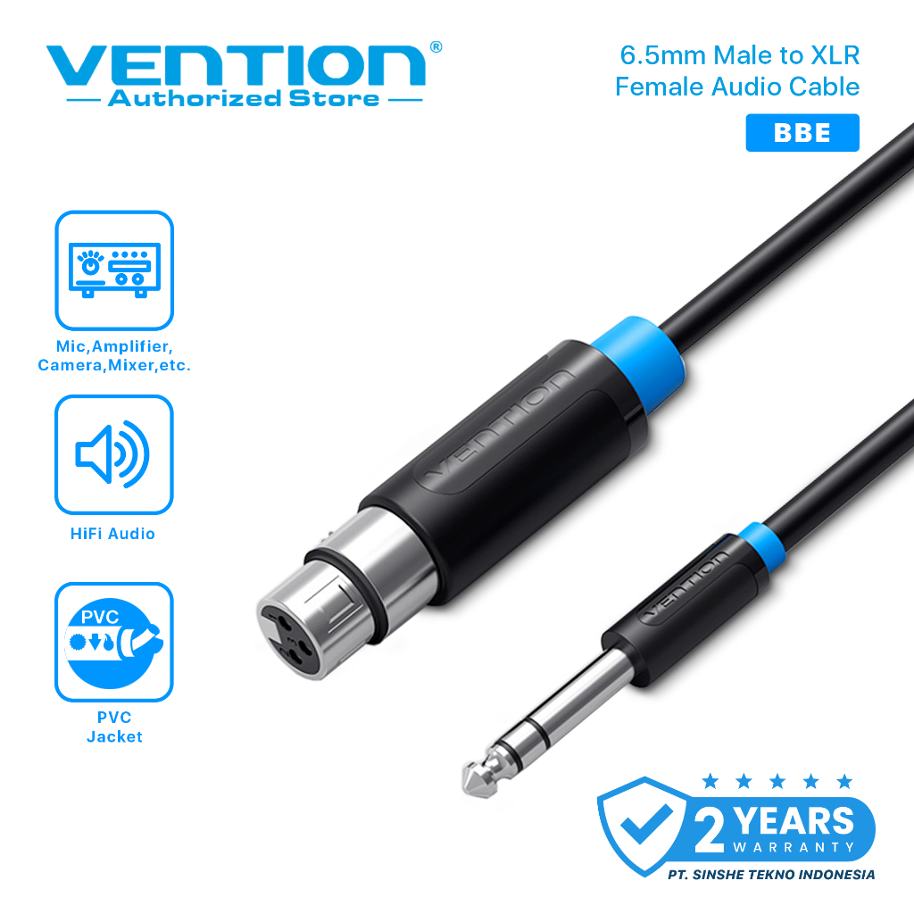 Vention Kabel Aux Audio Microphone XLR Male to Female High Quality BBE