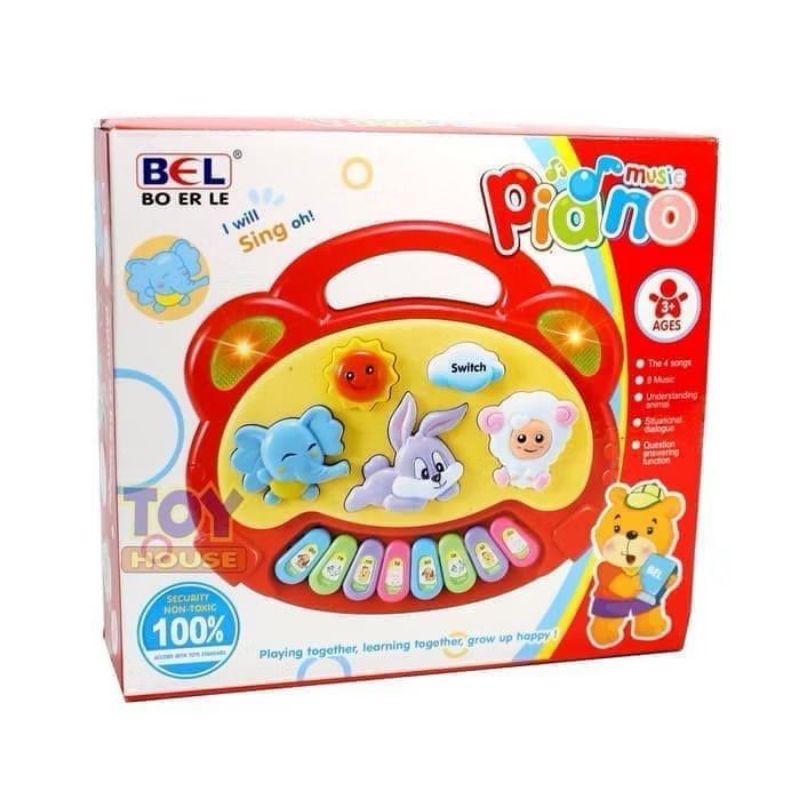 Mainan Anak Music Piano Animal / Mainan Edukasi Piano Anak / Mainan Piano Hewan Anak