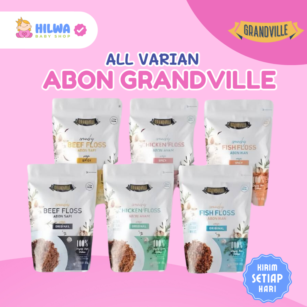 

GRANDVILLE ABON CRUNCHY - ABON CIPUNG | AYAM ORI & SPICY - IKAN ORI & SPICY - SAPI ORI & SPICY BPOM