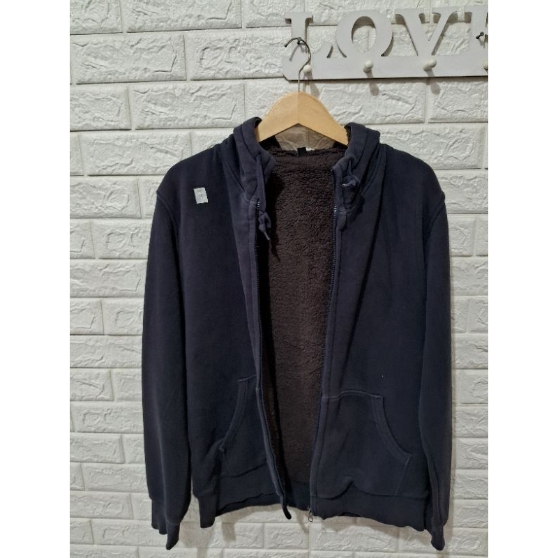 XL5 sweater hoodie uniqlo sherpa resleting zipper
