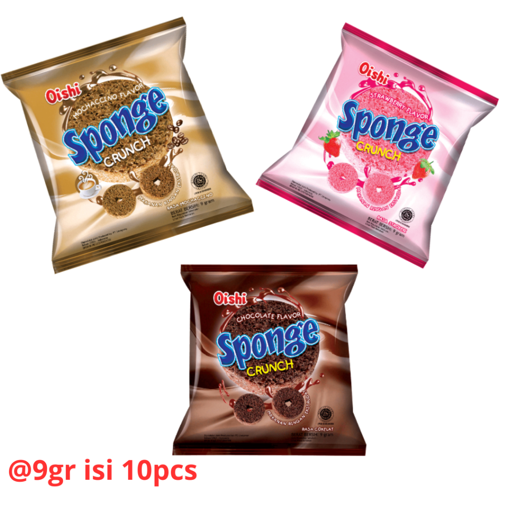 

Nycyta Home Oishi Sponge Crunch Renceng All Varian 10 Pcs 9 Gram