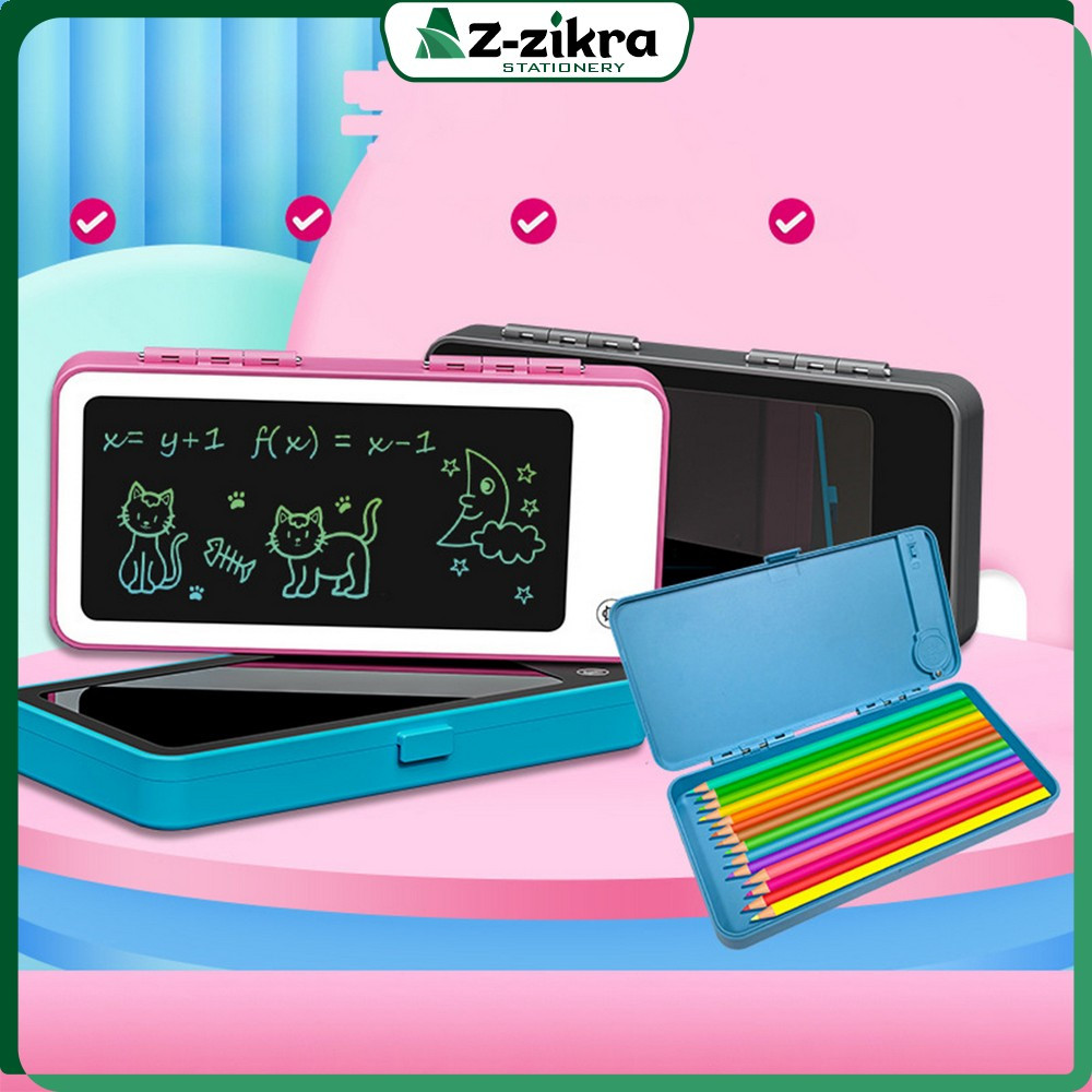 

Tempat Pensil 2IN1 Drawing Box / LCD Pen Case Drawing Pad Edukasi Anak Kreatif Peralatan Sekolah Anak Az Zikra Stationery A115