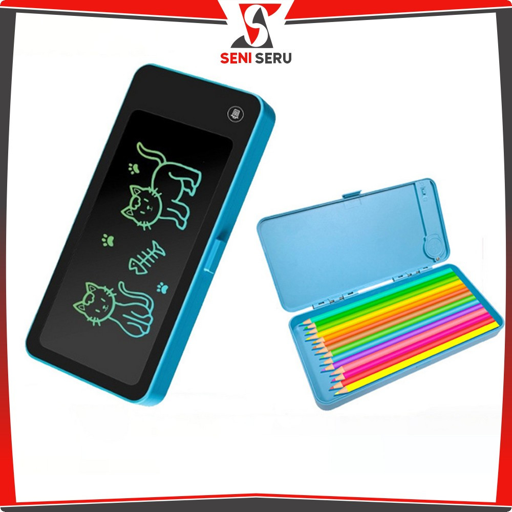 

Tempat Pensil 2IN1 Drawing Box / LCD Pen Case Drawing Pad Edukasi Anak Kreatif Peralatan Sekolah Anak Seni Seru A115