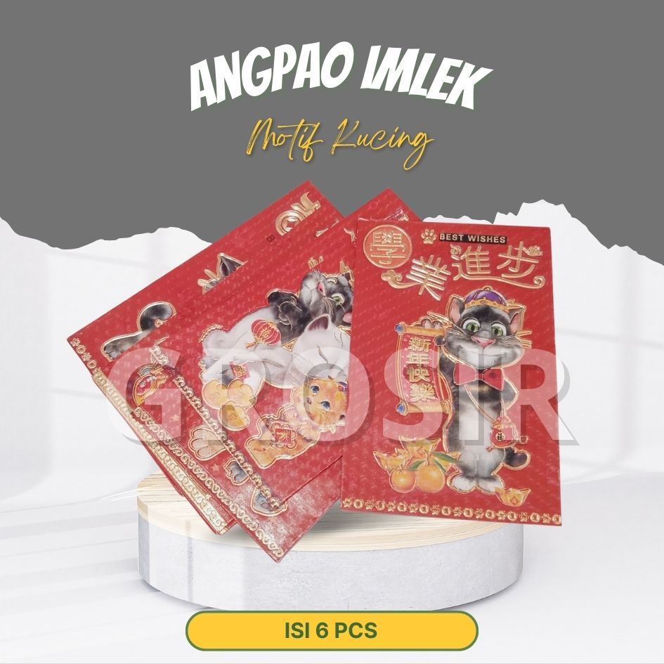 

Amplop / Angpao Imlek Motif Kucing & Anjing Isi 6 Pcs / Type 180029