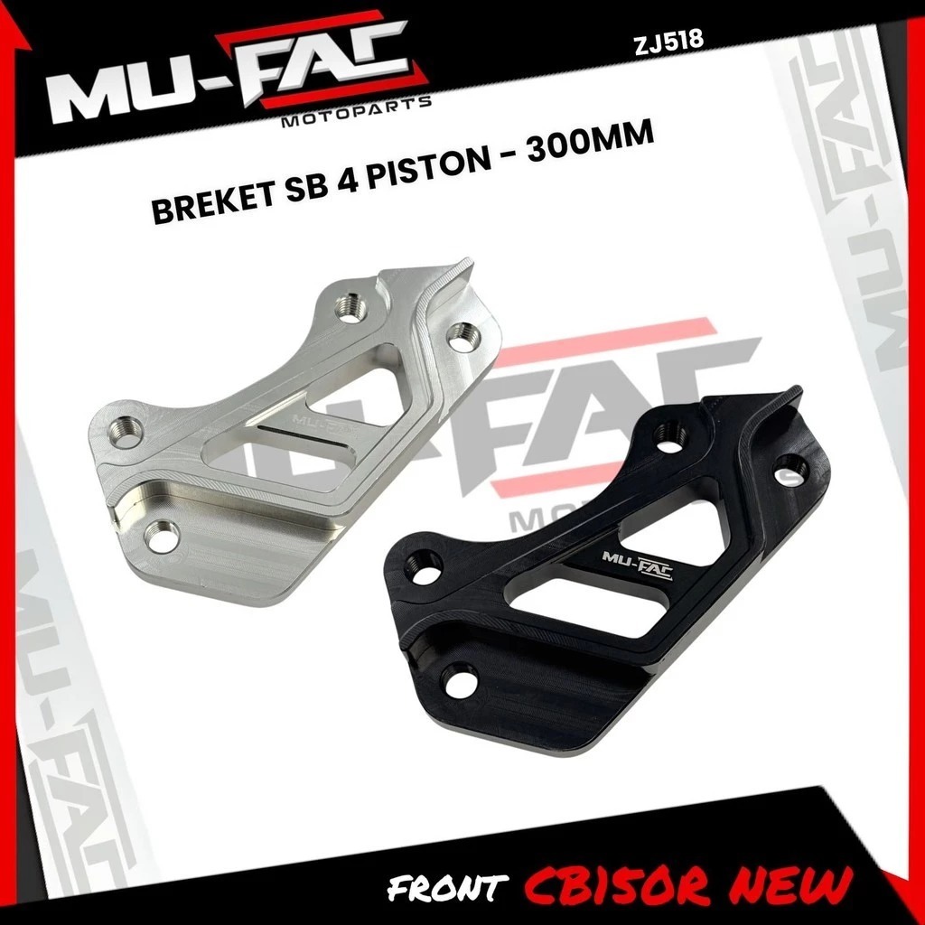 Breket MUFAC Kaliper SAMURAI BRAKE DAN NOLAN AXIAL 4 PISTON DEPAN CB150R NEW CB150R LED CBR150 UK 30