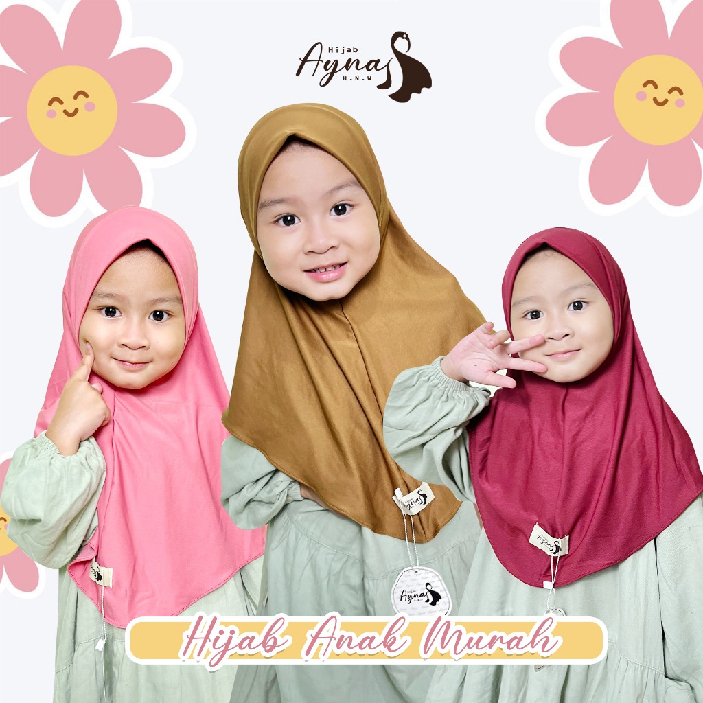 Bergo Instan Non Pet Anak Malay Jersey |  Jilbab Non ped anak