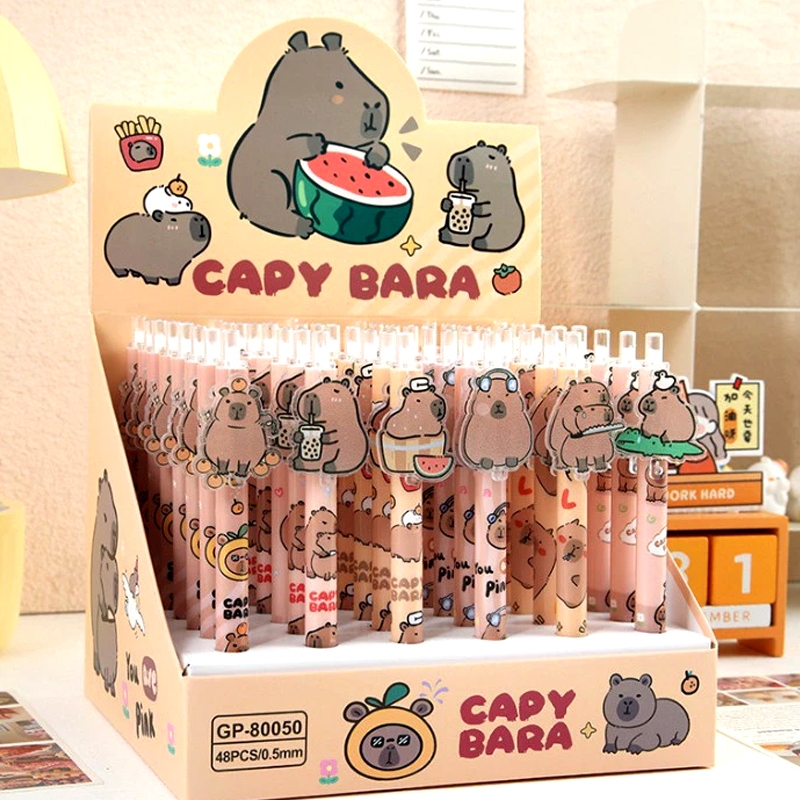 

ER Pulpen Pen Gel Cetek Akrilik motif Capybara, Crybaby