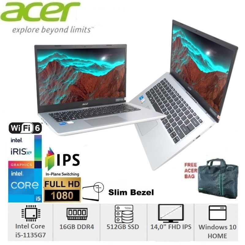 Acer Extensa EX214-52-59W3 Intel i5-1135G7 16GB RAM 512GB SSD Iris Xe 14.0 FHD IPS Windows 10