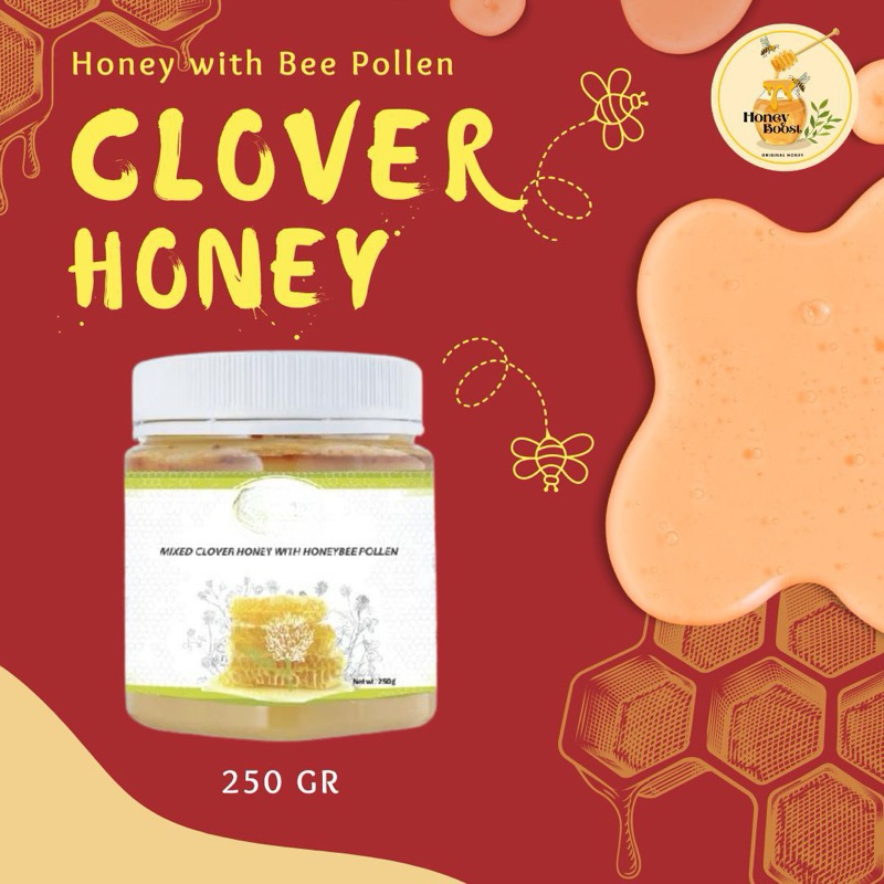 

MADU CLOVER HONEY 250gr FREE SENDOK KAYU ORIGINAL EXP 2026