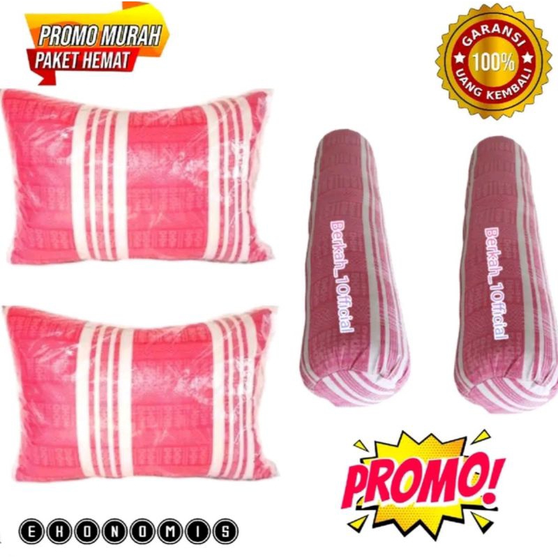 Bantal Kapuk Asli Dan Guling 1 Paket 4 ekonomis Murahh