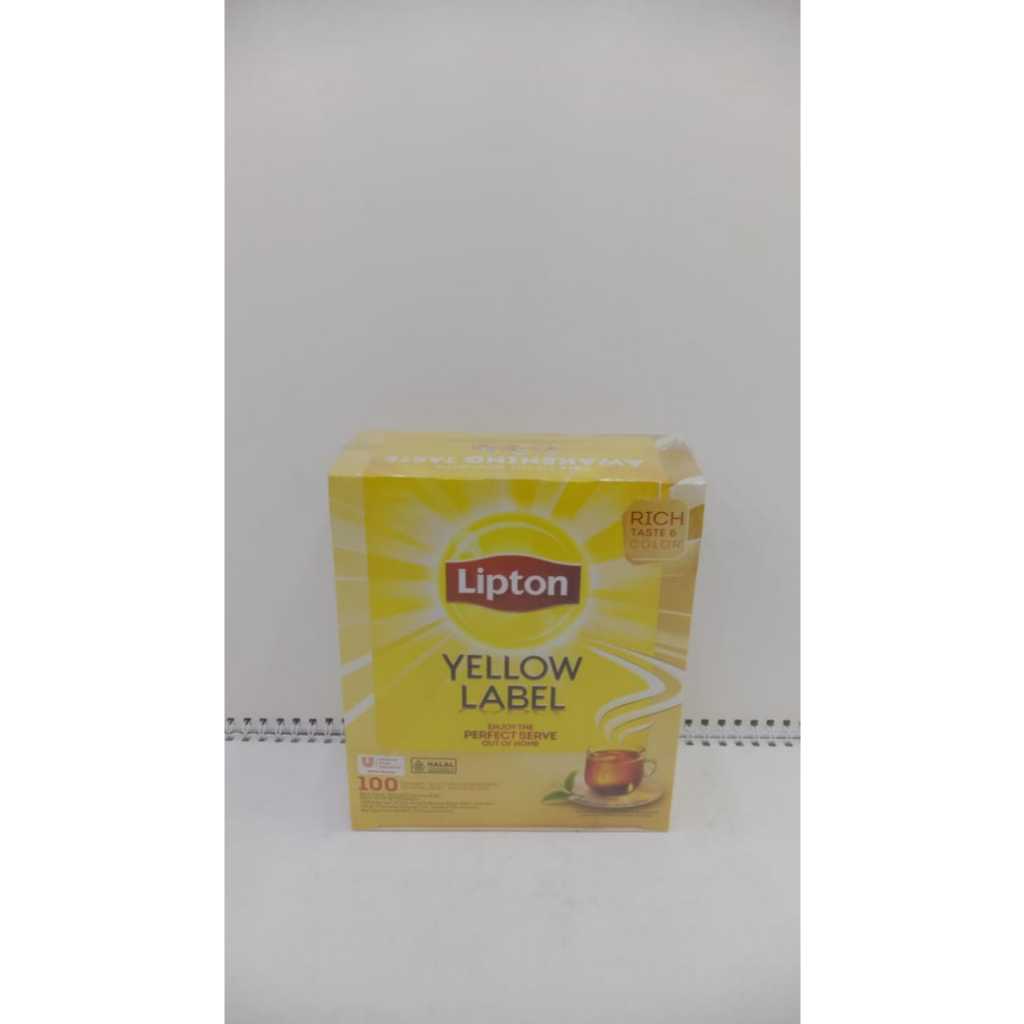 

Teh Celup Kemasan Lipton Yellow Label Black Tea with Enveloped or NonEnveloped 100 sachet (Pack)