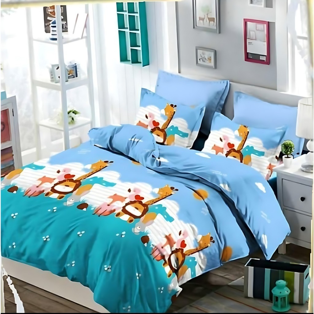 Sprei Set Katun Bintang kecil Motif Zoo