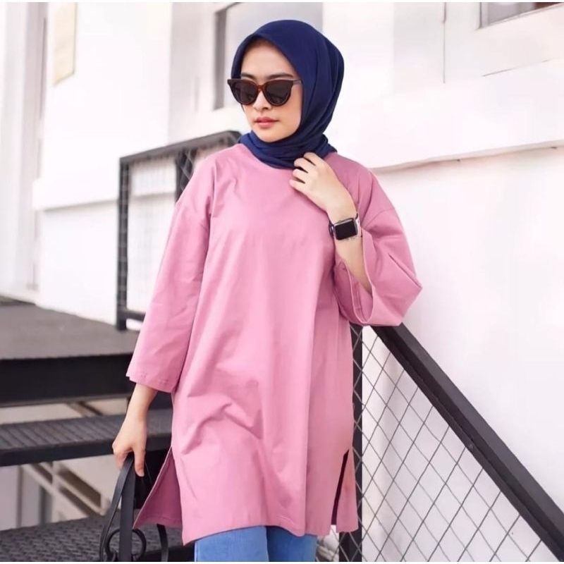 Kaos Oversize Hijab,Kaos Oversize Wanita,Atasan Wanita,Kaos Oversize Polos,Atasan Oversize