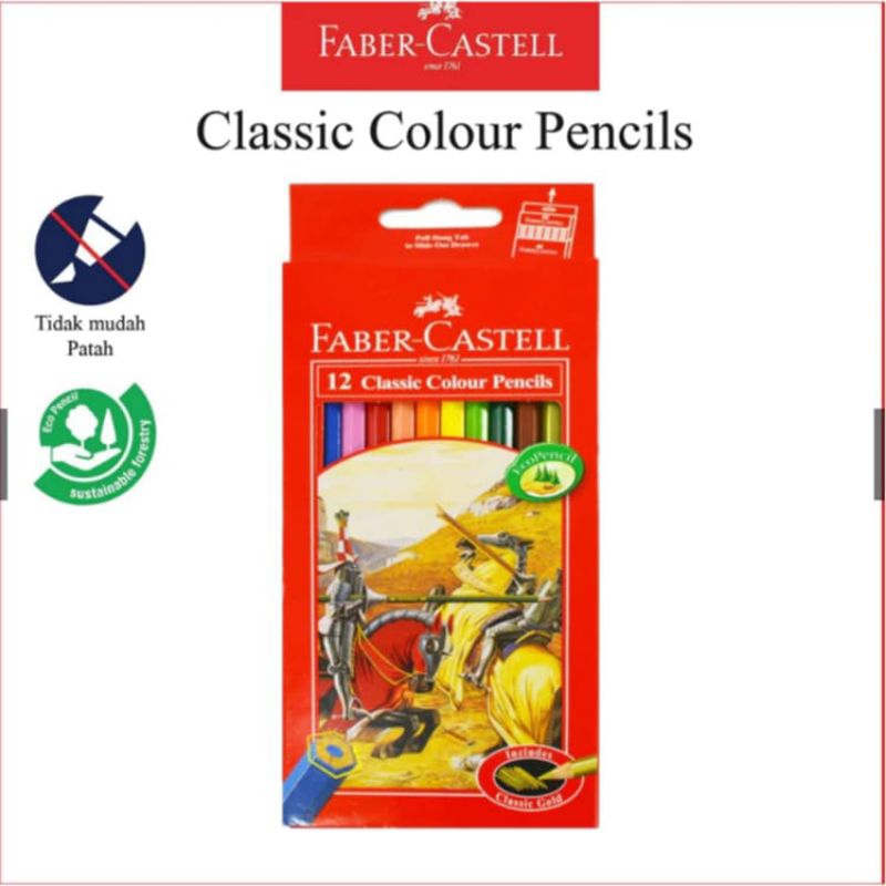 

Faber Castell Pensil Warna 12 Classic Colour Pencils Isi 12
