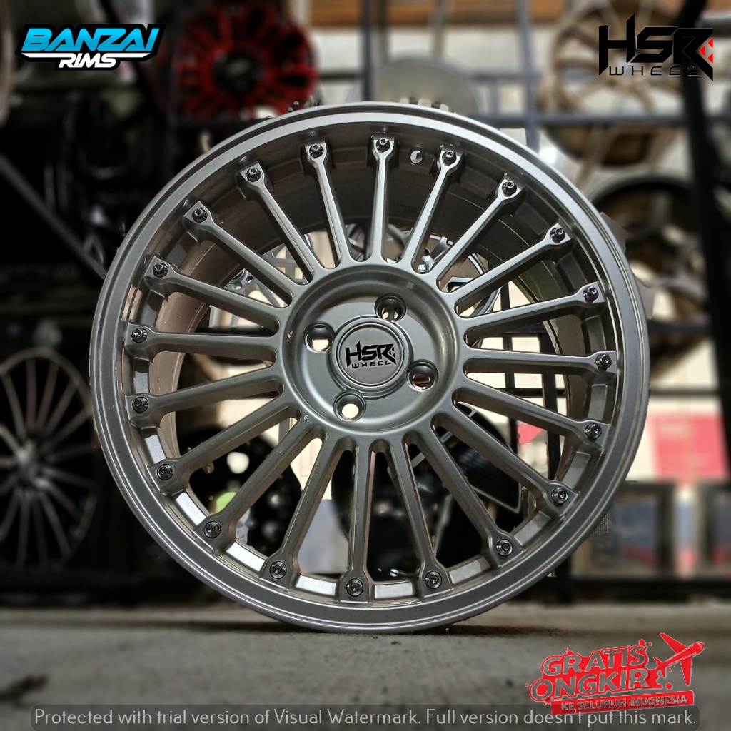 Velg Mobil Racing Honda Jazz Brio Mobilio Freed HSR JJC Ring 17 Model Jari Jari / Free Ongkir