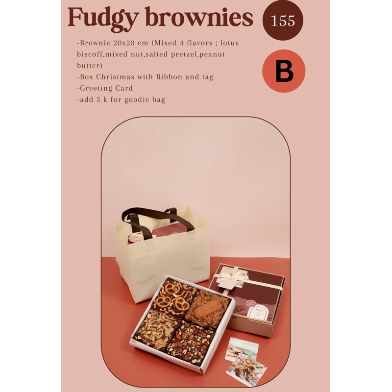 

Fudgy Brownies 20x20 Jingga Patisserie | CNY Hampers | Hampers Imlek | Chinese New Year Hampers