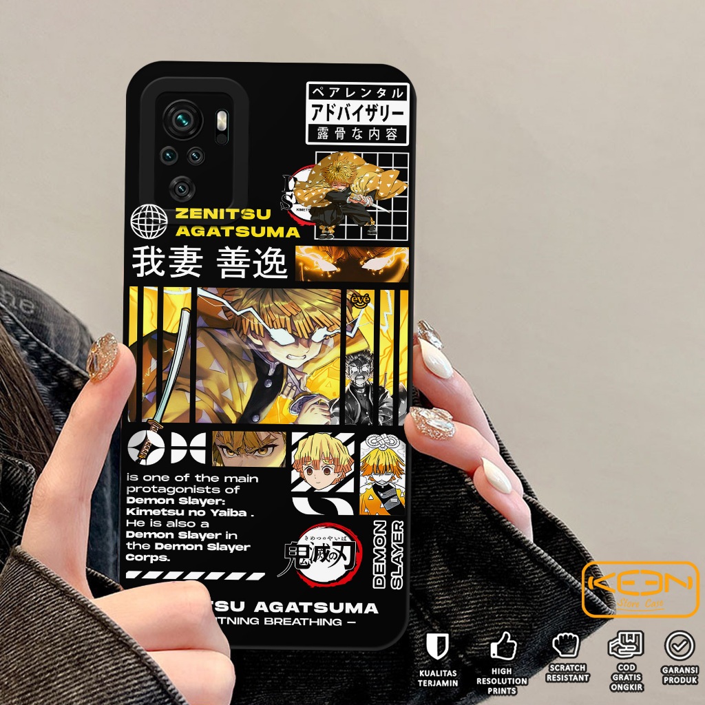 Case Xiaomi Redmi Note 10/Note 10S - Casing Hp Xiaomi Redmi Note 10/Note 10S Motif Kimetsu - Softcas