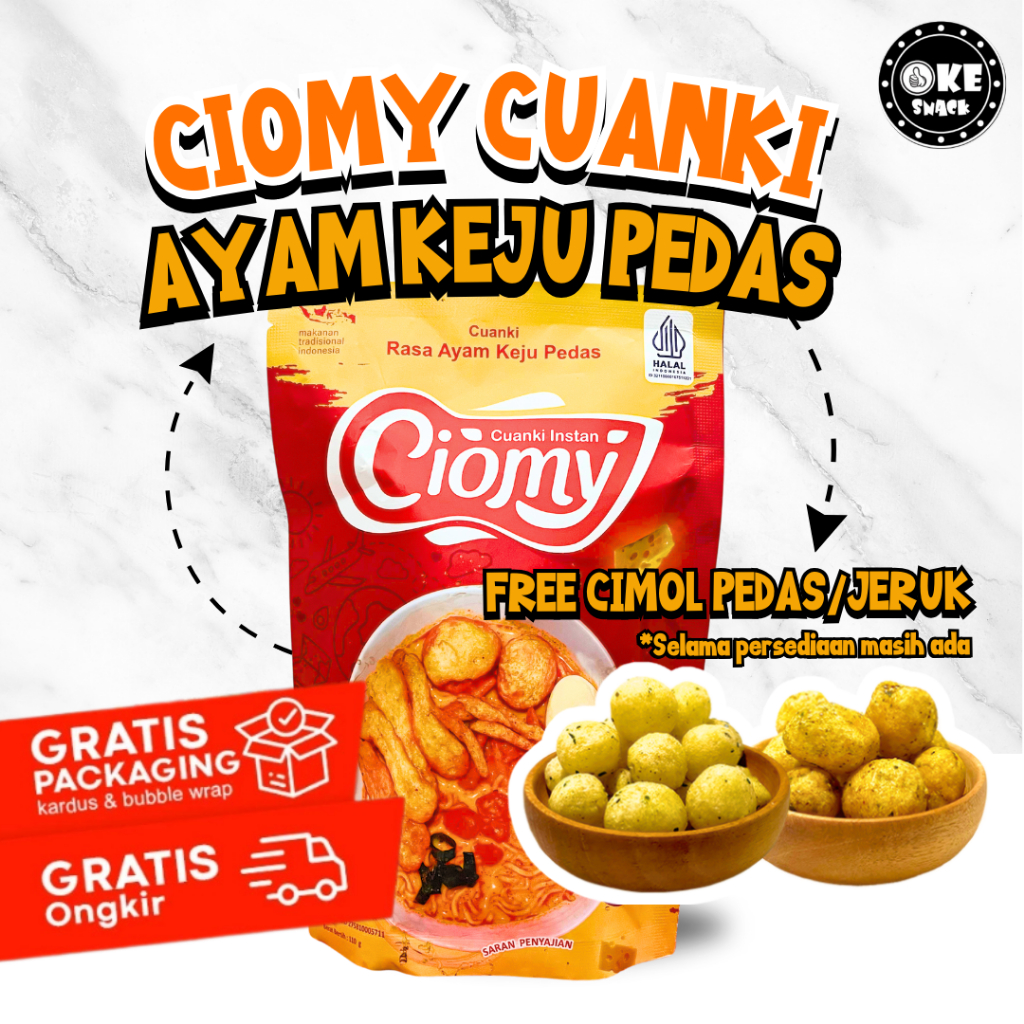 

Ciomy Cuanki Keju Pedas Pouch Cuangki Ciomy Spicy Cheese Halal Non MSG