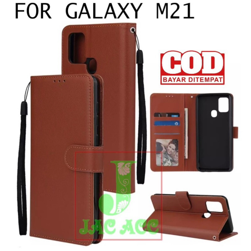 FLIP CASE HP PREMIUM UNTUK SAMSUNG GALAXY M21 LEATHER FLIP CASE HP PREMIUM SAMSUNG M21