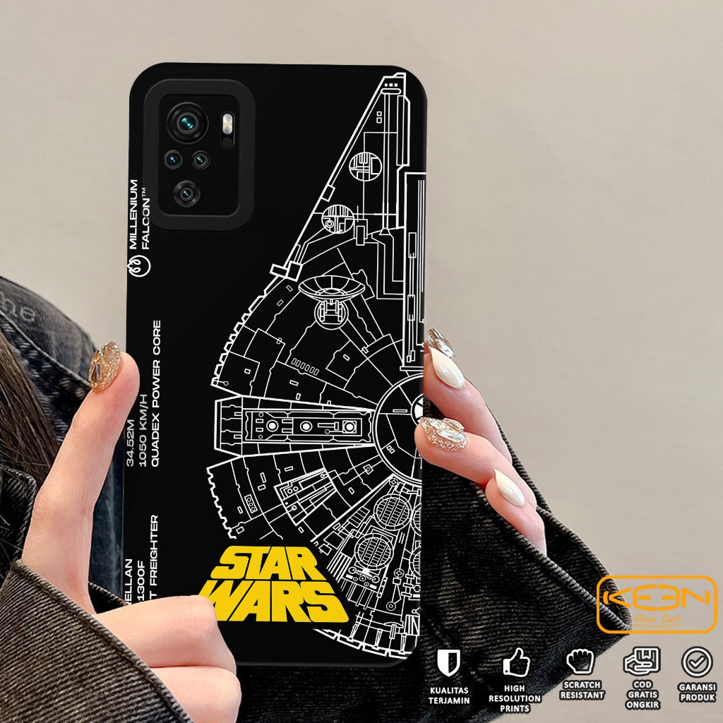 Case Xiaomi Redmi Note 10/Note 10S - Casing Hp Xiaomi Redmi Note 10/Note 10S Motif Starwars - Softca