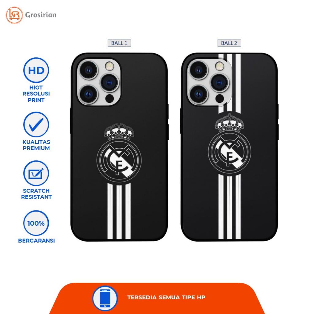 Case HP Real Madrid 1 - Case HP Premium Iphone, Samsung, Xiaomi, Oppo, Vivo, Infinix, Poco Dll