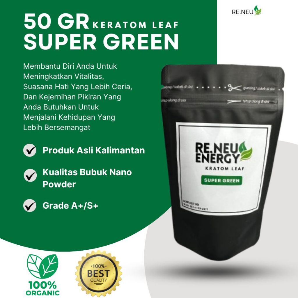 

Re neu 50gram green bubuk powderss superhalus