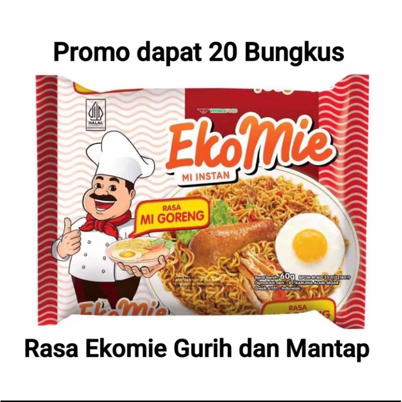 

Ekomie Mie Goreng Original 20pcs