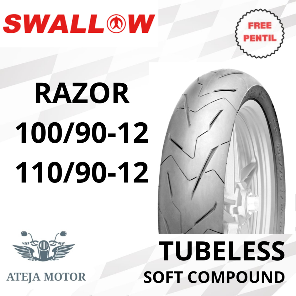 Ban Motor Ring 12 Tubeless 100/90-12 110/90-12 Ring 12 Soft Compound Ban Motor Scoopy Ban Motor Mati